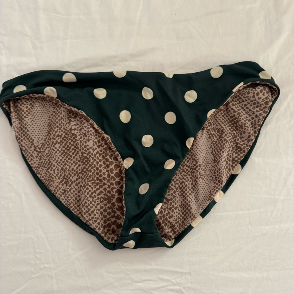 Acacia Green Polka Dot Bikini Bottom